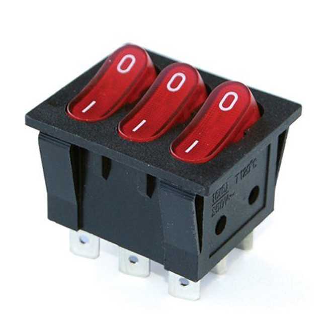 Üçlü Işıklı Anahtar Şalter | Elektrikli Soba ve Isıtıcı Güç Kontrol Anahtarı