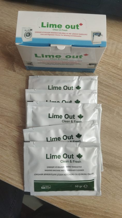 Çamaşır Ve Bulaşık Makinesi kireç Temizleyici Lime Out (5 adet  paket içi )
