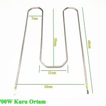 M Tipi Fırın Isıtıcı Rezistans 230V 700W – 6,5mm CR304 Kuru Ortam Isıtıcısı